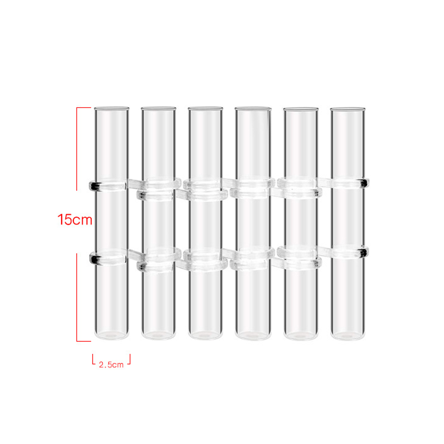 6/8 Test Tubes Flower Vases Plant Display Holder, DIY Shapeshifting Glass Test Cylinder Vase Kit