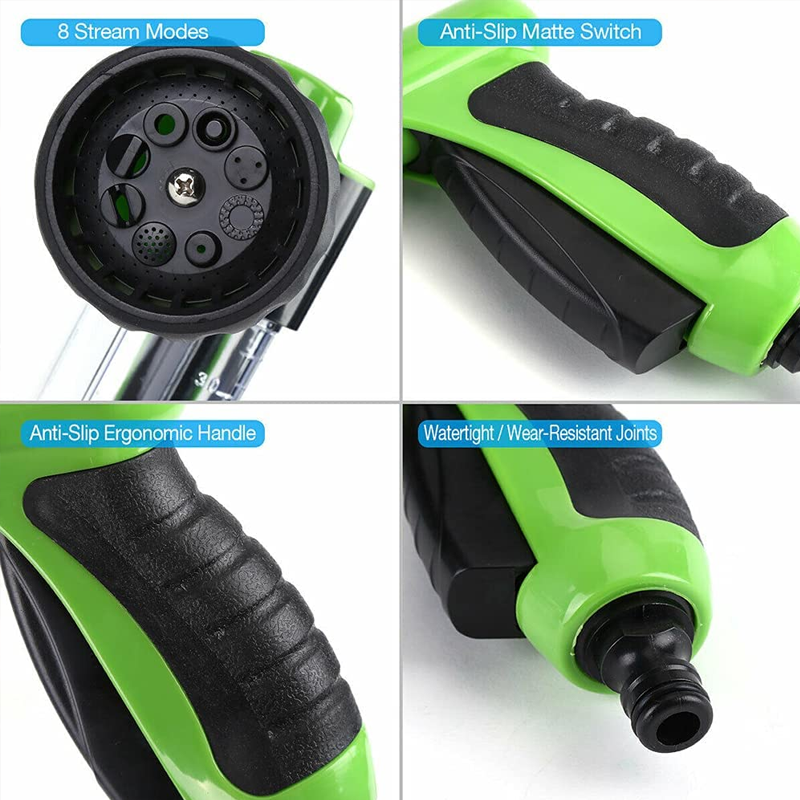 High Pressure Hose Spray Nozzle Water Gun/8 Way Spray Pattern for Lawn/Clean Plants/Car Wash/Showering Pet