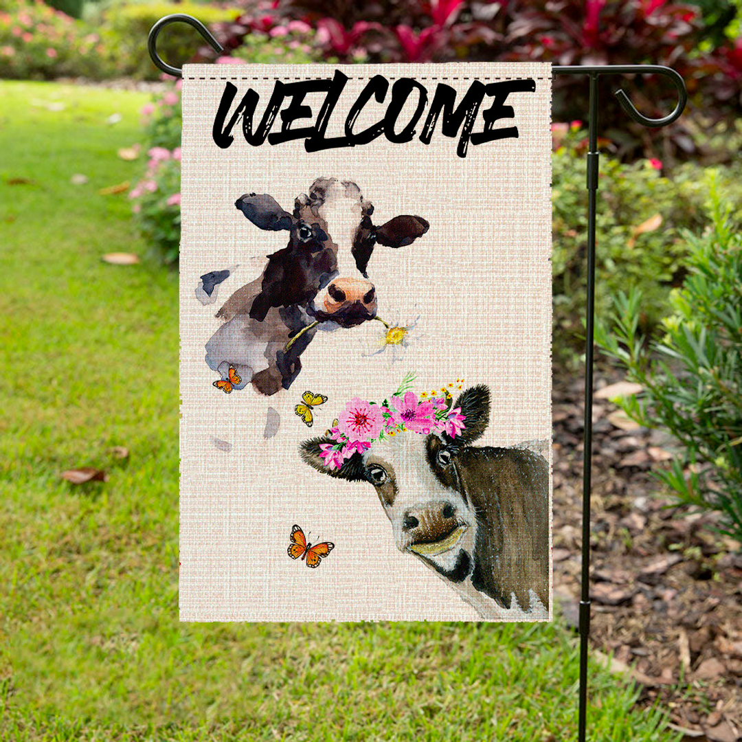 Linum Outdoor Courtyard Garden Flag - Double-Sided