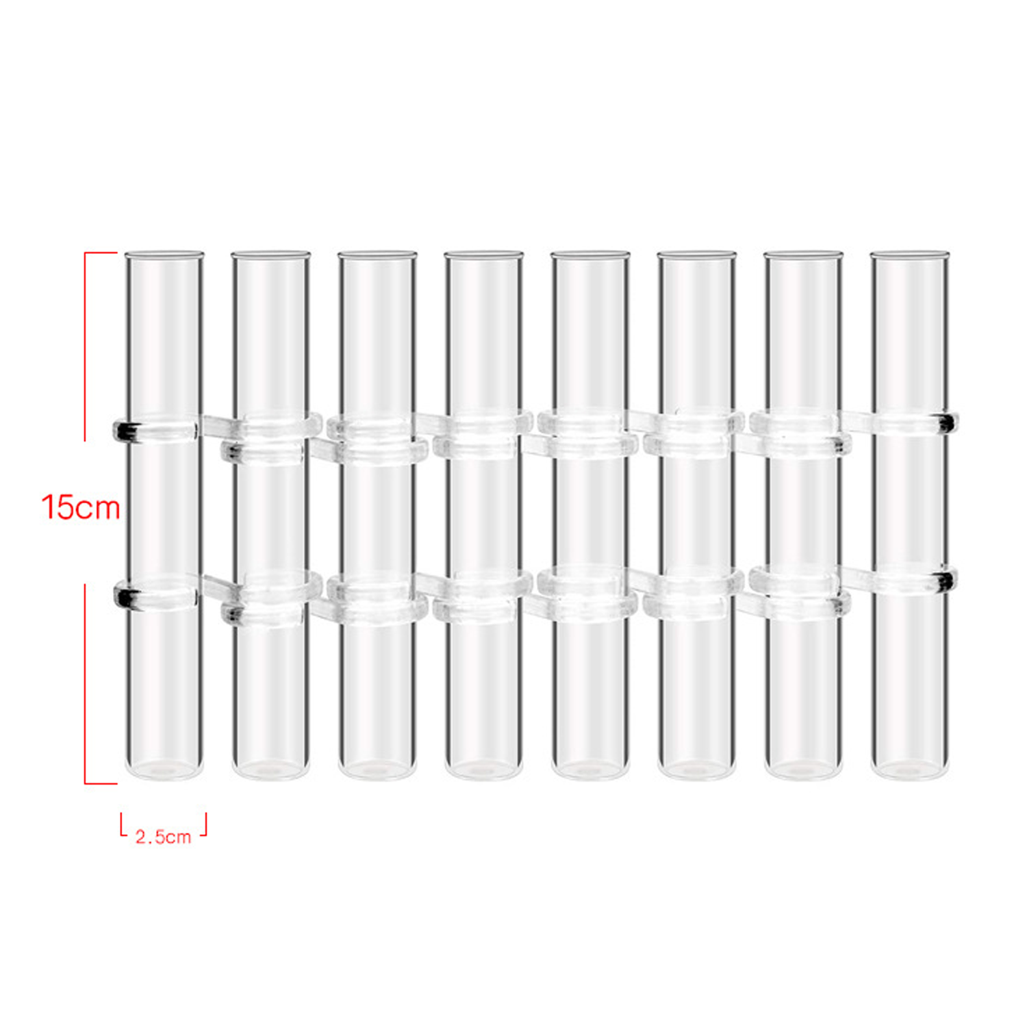 6/8 Test Tubes Flower Vases Plant Display Holder, DIY Shapeshifting Glass Test Cylinder Vase Kit