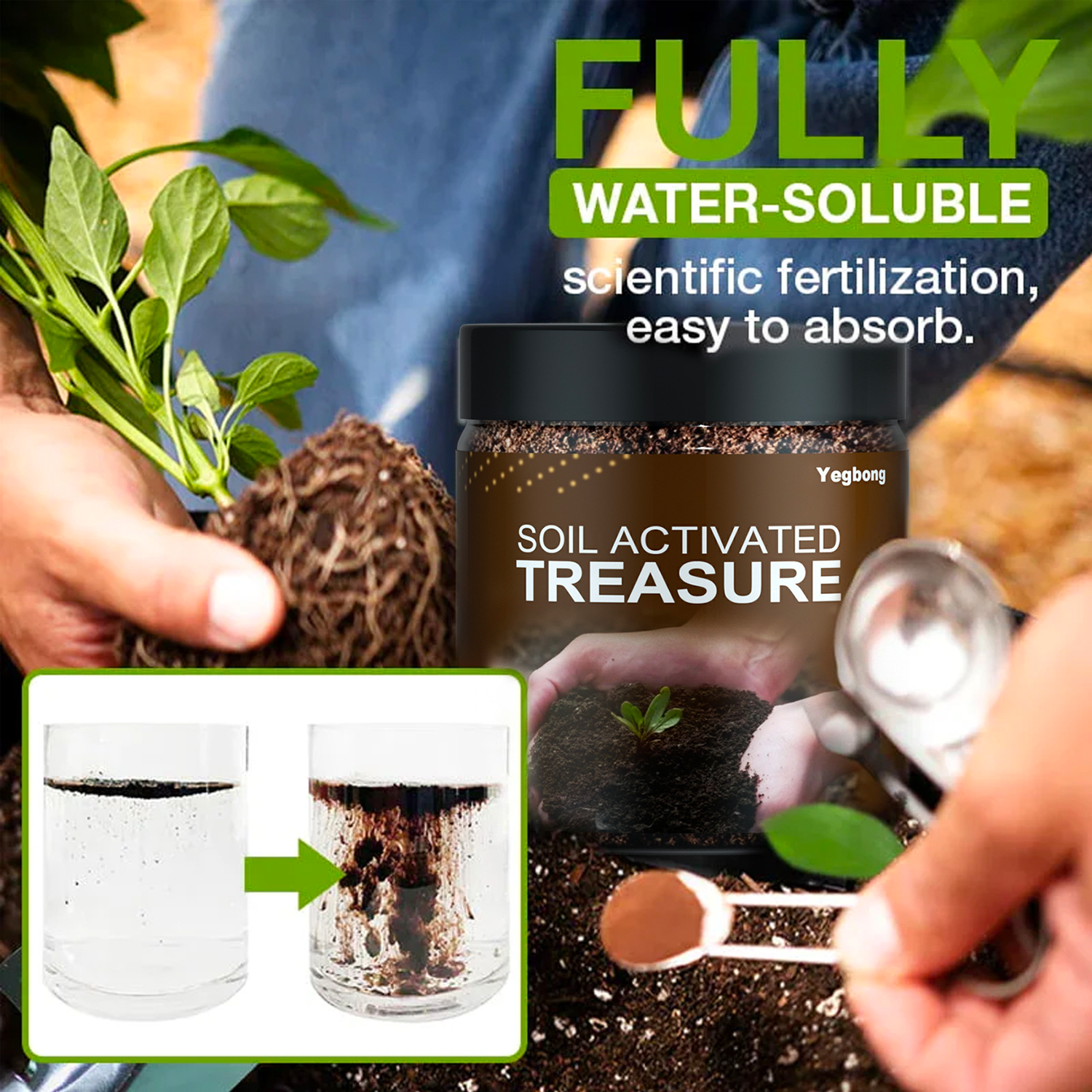 100g Soil Activated Treasure/Organic Soil Conditioner/Soil Activator