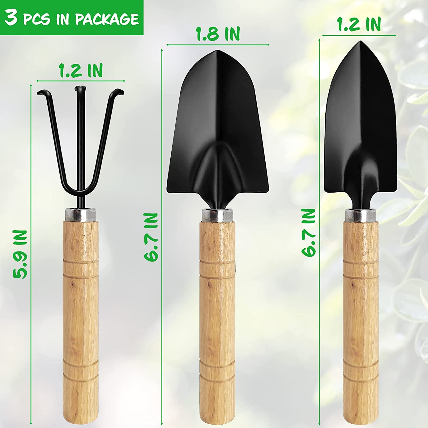 3Pcs Gardening Set of Tools