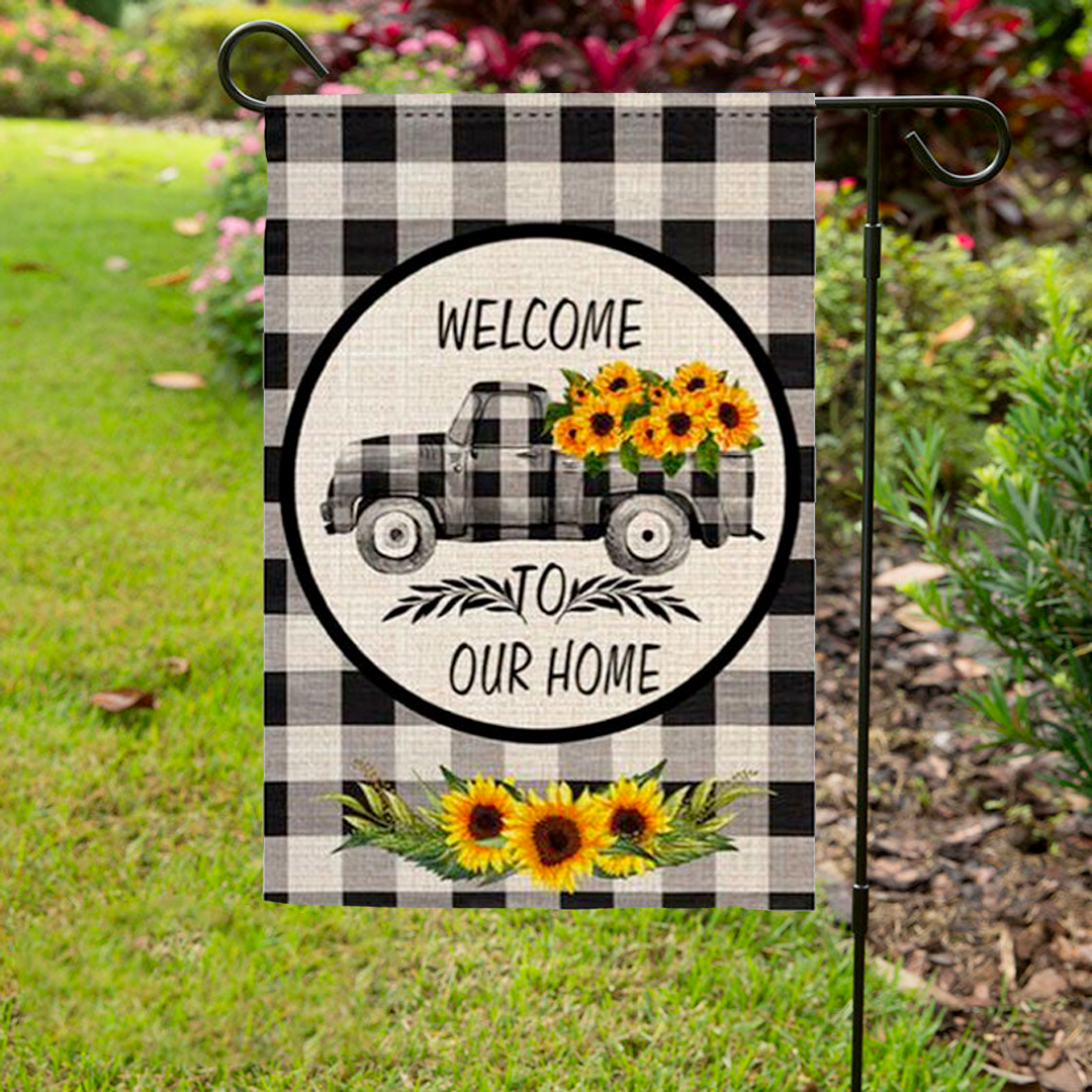 Linum Outdoor Courtyard Garden Flag - Double-Sided